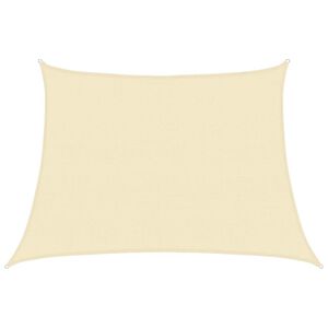 vidaXL Zonnezeil 160 g/m&sup2; 4/5x3 m HDPE cr&egrave;mekleurig