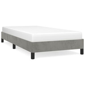 vidaXL Bedframe zonder matras 80x200 cm fluweel lichtgrijs