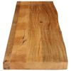 vidaXL Tafelblad met natuurlijke rand 180x40x2,5 cm massief mangohout