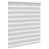 vidaXL Zebra rolgordijn 135x150 cm stofbreedte 130,9 cm lichtgrijs