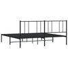 vidaXL Bedframe met hoofdbord metaal zwart 200x200 cm