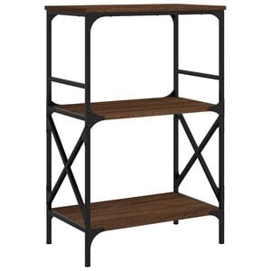 vidaXL Boekenkast 3-laags 59x35x90,5 cm bewerkt hout bruin eikenkleur