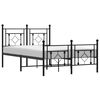 vidaXL Bedframe met hoofd- en voeteneinde metaal zwart 120x190 cm