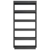 vidaXL Boekenkast/kamerscherm 80x35x167 cm massief grenenhout grijs