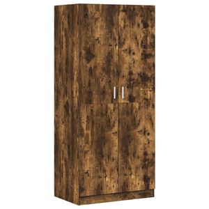vidaXL Kledingkast 80x52x180 cm bewerkt hout gerookt eikenkleurig