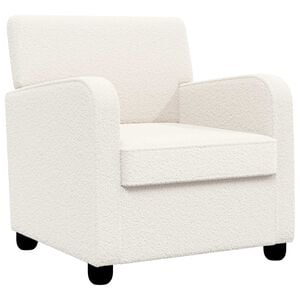 vidaXL Fauteuil Cr&egrave;mekleurig Kunstlamswol