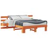 vidaXL Bedframe met hoofdeinde Bruin 160 x 200 cm Massief grenenhout