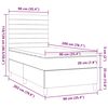 vidaXL Boxspring met matras stof donkerbruin 90x200 cm