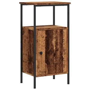 vidaXL Nachtkastje 41x31x80 cm bewerkt hout oud houtkleurig