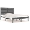 vidaXL Bedframe massief hout grijs 120x190 cm