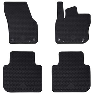 vidaXL Autobodemmat 4 pcs Zwart &Scaron;koda KODIAQ TDI Rubber