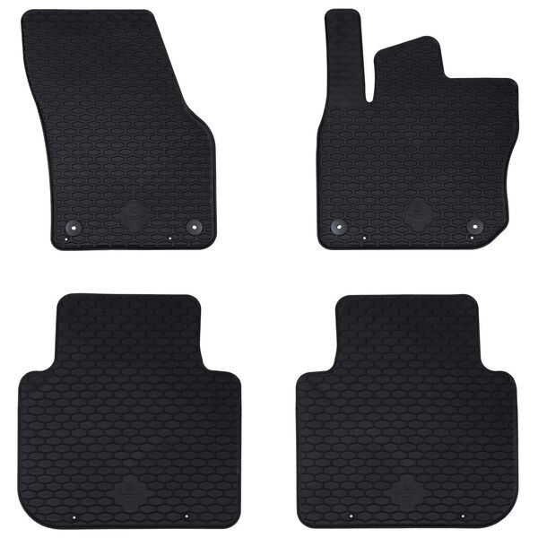 vidaXL Autobodemmat 4 pcs Zwart &Scaron;koda KODIAQ TDI Rubber