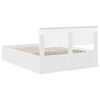 vidaXL Bedframe met hoofdeinde Wit 150 x 200 cm Bewerkt hout