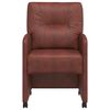 vidaXL Dining Stoelen met Wielen 2 pcs Glanzend bruin 57 x 67 x 95 cm
