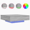 vidaXL Salontafel met LED-verlichting 100x100x31 cm grijs sonoma eiken