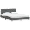 vidaXL Bed met matras stof donkergrijs 160x200 cm