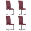 vidaXL Eetkamerstoelen 4 st kunstleer rood