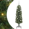 vidaXL Kunstkerstboom Groen 150 cm PVC en Staal en Kunststof