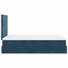 vidaXL Ottoman bed met matrassen 120x200cm fluweel donkerblauw