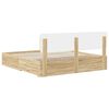 vidaXL Bedframe met hoofdeinde Sonoma Eiken 200 x 200 cm Bewerkt hout