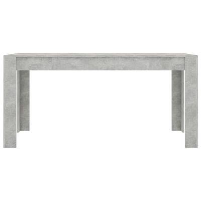 vidaXL Eettafel 160x80x76 cm spaanplaat betongrijs