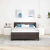 vidaXL Boxspringbed met matras Donkerbruin 140 x 190 cm Stof