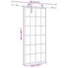 vidaXL Schuifdeur met beslagset 90x205 cm ESG glas zwart