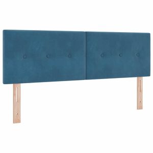vidaXL Hoofdbord met hoofdeinde Donkerblauw 160 cm Nep Leer