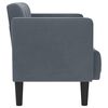 vidaXL Loveseat bank donkergrijs 111 cm fluweel