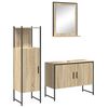 vidaXL Badkamermeubelset 3 st Bruin 33 x 33 x 120,5 cm Bewerkt hout