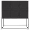 vidaXL Dressoir 100,5x39x107 cm staal zwart