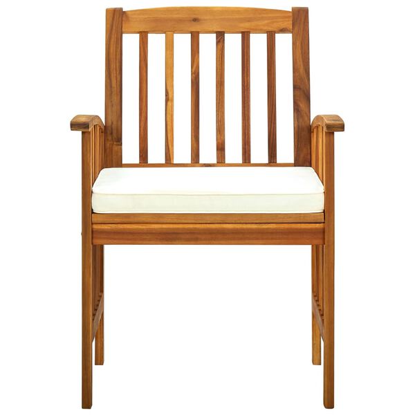 vidaXL Tuinstoelen 4 stuks met kussens, massief acaciahout