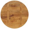 vidaXL Tafelblad rond &Oslash; 80x2,5 cm massief ruw mangohout
