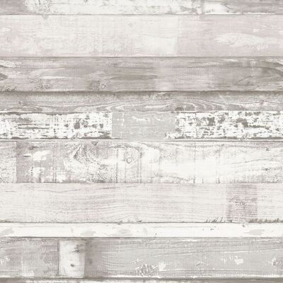Noordwand Behang Homestyle Wood gebroken wit en grijs
