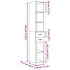vidaXL Hoge kast 30x42,5x185 cm bewerkt hout sonoma eikenkleurig