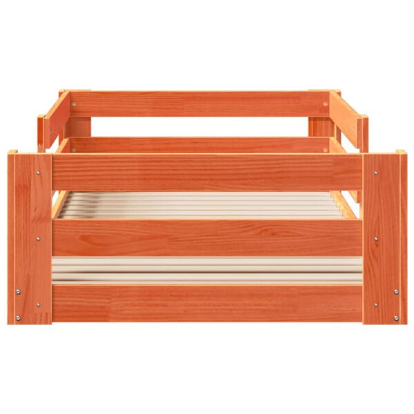vidaXL Bedframe zonder matras massief grenenhout wasbruin 90x190 cm
