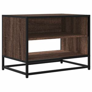 vidaXL Tv-meubel 61x40x46 cm bewerkt hout metaal bruin eikenkleur