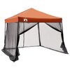 vidaXL Camping Tent Set met dak 2 pcs Grijs en Oranje Taffeta en Stof