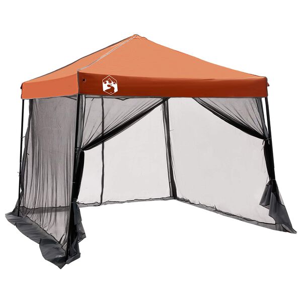 vidaXL Camping Tent Set met dak 2 pcs Grijs en Oranje Taffeta en Stof
