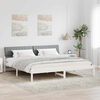 vidaXL Bedframe Wit en lichtgrijs 150 x 200 cm Massief grenenhout