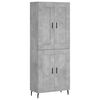 vidaXL Hoge kast 69,5x34x180 cm bewerkt hout betongrijs