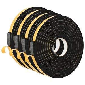 vidaXL Zelfklevende schuimtape 4 st Zwart 20mm x 5m CR Schuim