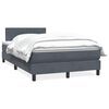 vidaXL Boxspring met matras fluweel donkergrijs 120x220 cm