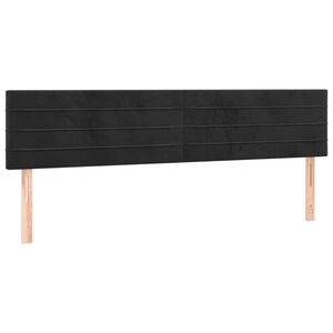 vidaXL Hoofdborden 180x5x78/88 cm fluweel zwart