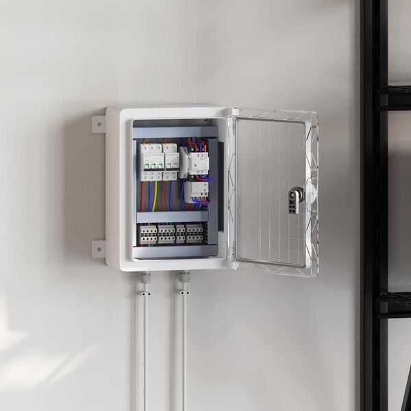 vidaXL Controlekast Grijs 25 x 13 x 33 cm ABS Kunststof