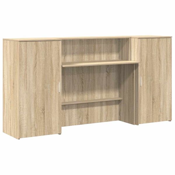 vidaXL Receptiebalie 200x50x103,5 cm bewerkt hout sonoma eikenkleurig