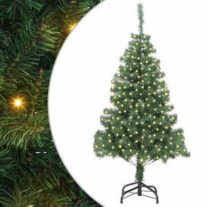 vidaXL Kerstboom met 300 LED met standaard Groen 180 cm PVC