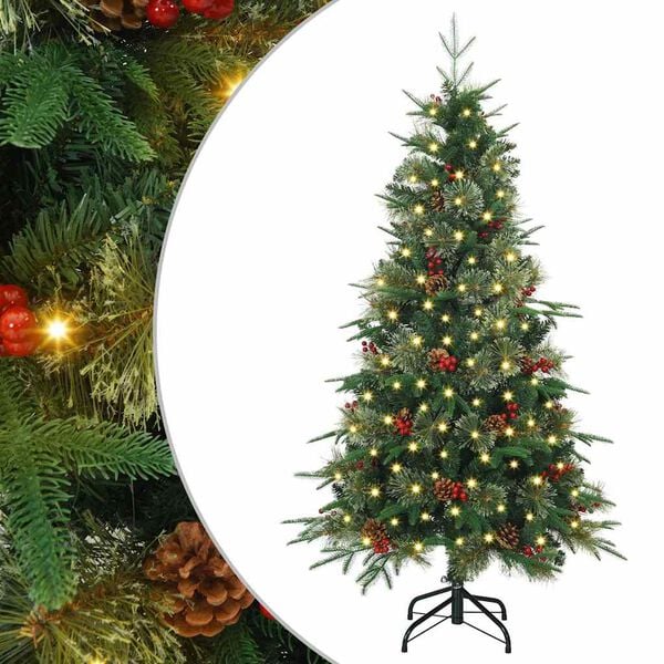 vidaXL Kunstmatige Inklapbare Kerstboom Groen 120 cm PE en PVC
