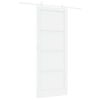 vidaXL Schuifdeur 93 x 232 cm Bewerkt hout Wit