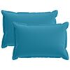 vidaXL Kussensloop 2 st HOUTEN Lichtblauw 50 x 75 cm Polyester